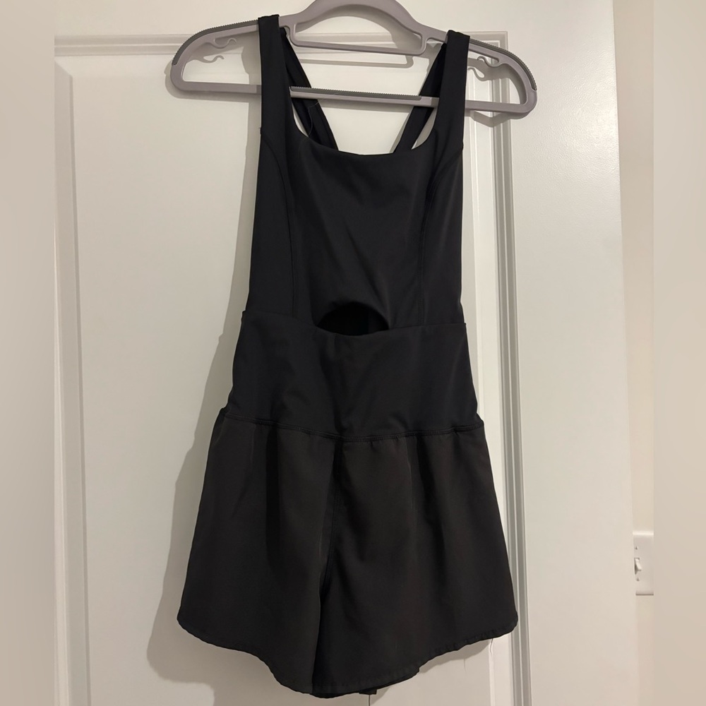 Black athletic romper